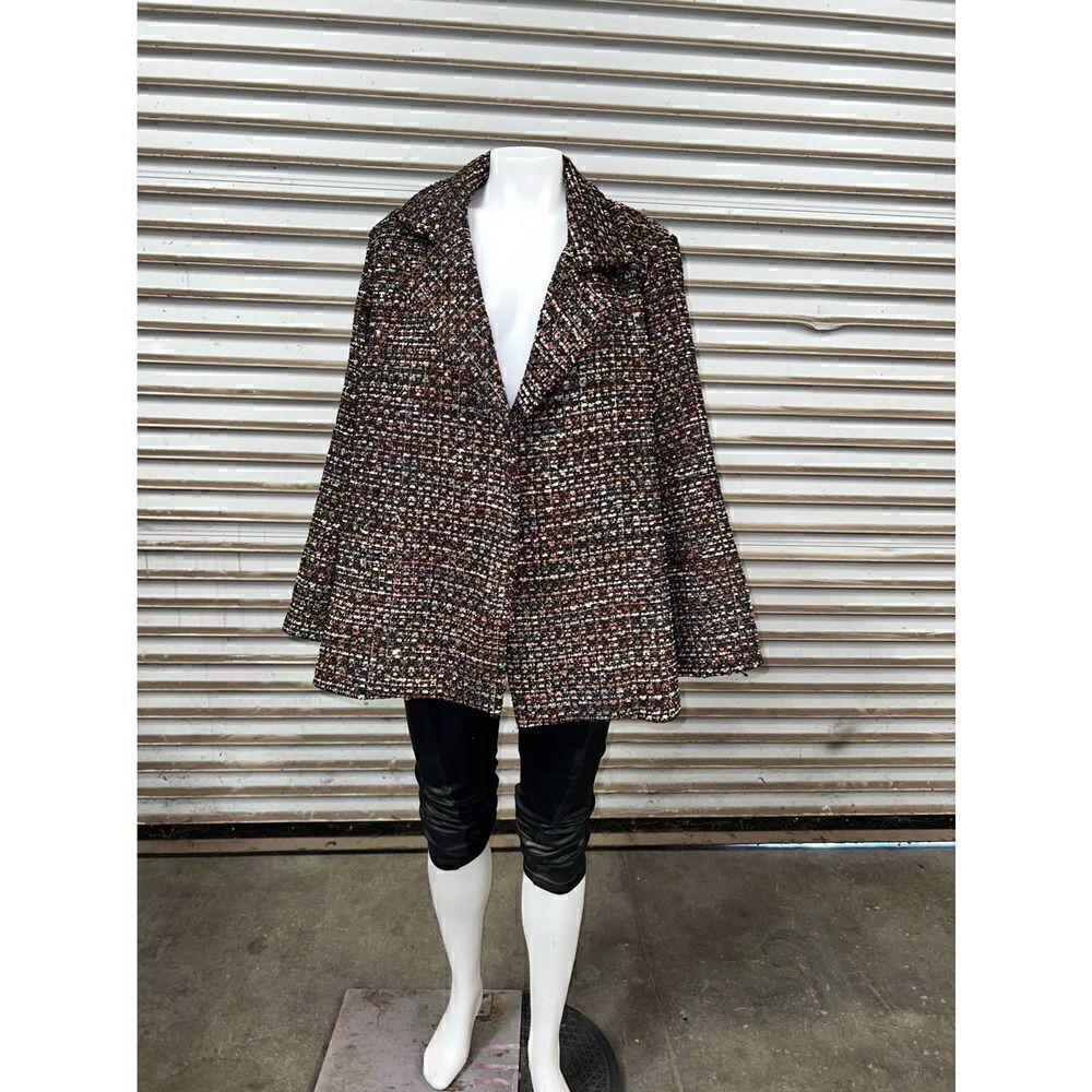 Slinky Brand Jacket Button Up Multi Colored Tweed… - image 2